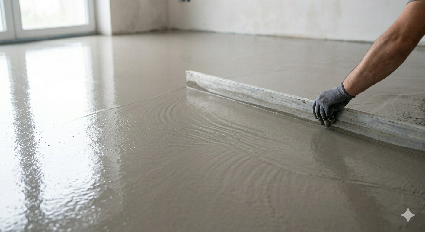 Le lissage : La finition de la chape